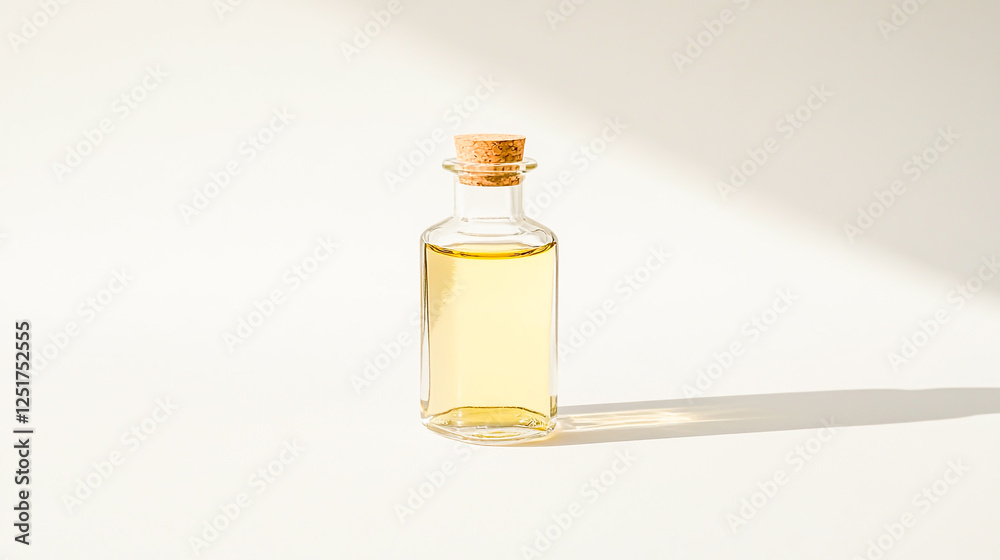 Tea Tree Oil in a Clear Bottle, Isolated on White Background with Soft Studio Lighting for a Clean, Professional Look Tea Tree Oil in a Clear Bottle, Isolated on White Background with Soft Studio Lighting for a Clean, Professional Look