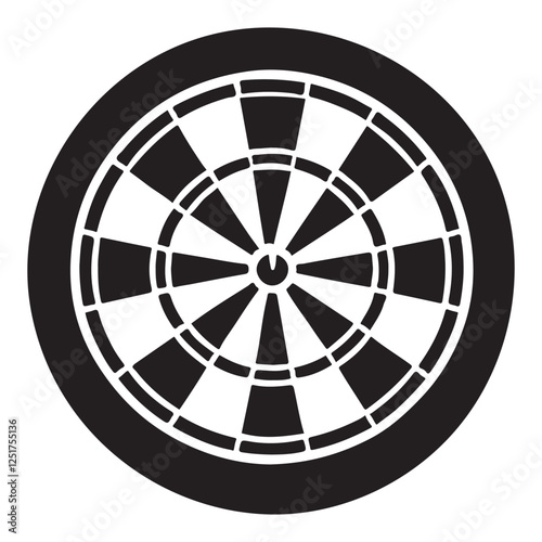 Dartboard Target Silhouette Illustration Vector Image Download
