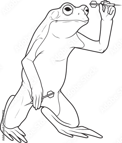 Frog Darts Dart Animal Vector Graphic Art Illustration