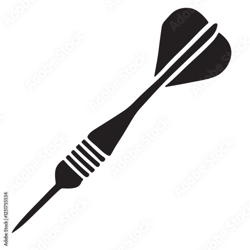 Dart Icon Vector Illustration Target Accuracy Sport Gaming Graphics