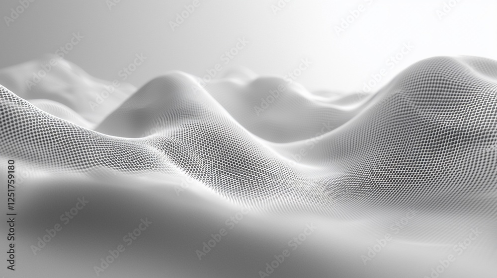 Abstract grayscale digital landscape, smooth surface, undulating forms, background, design element, potentially for wallpaper, posters, or digital art projects Abstract grayscale digital landscape, smooth surface, undulating forms, background, design element, potentially for wallpaper, posters, or digital art projects