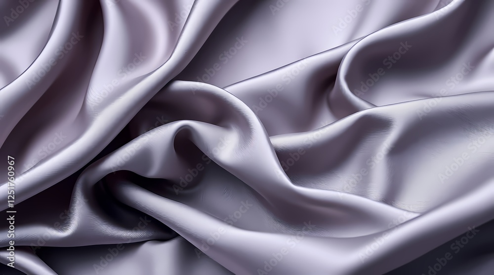 Fototapeta premium Elegant lavender silk fabric showcasing intricate folds in natural lighting. Generative AI