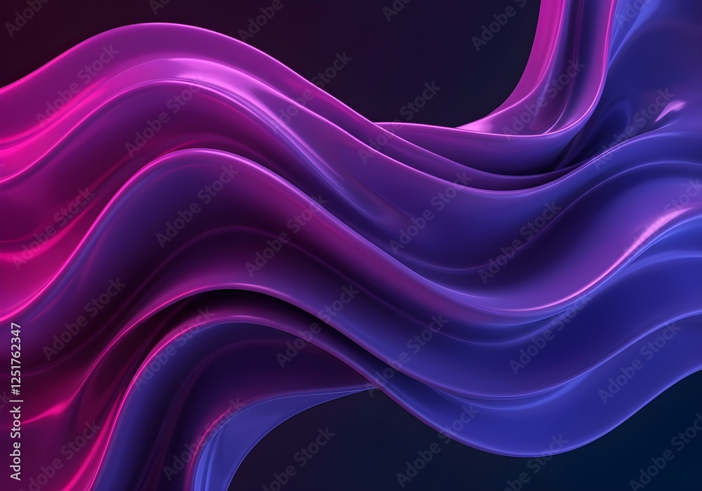 Fototapeta premium modern liquid abstract background with vibrant neon pink purple swirls 