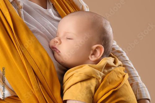 Beautiful young mother with...
