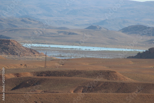 View of Ouarzazate Lake, Barrage El Mansour Eddahbi photo