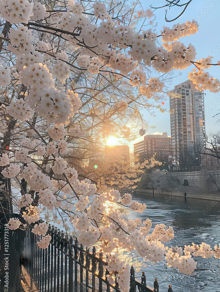 custom made wallpaper toronto digitalwhite spring flowers tree