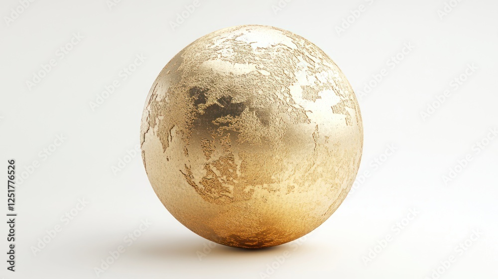 Golden Earth Globe on White Background (1) Golden Earth Globe on White Background (1)