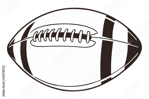 Vector SVG illustration of an American football on a white background. Ideal for sports-related designs, logos, and graphics.