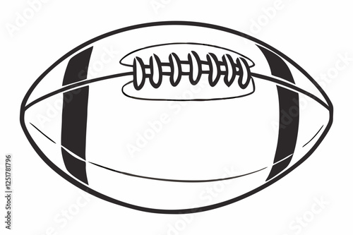 Vector SVG illustration of an American football on a white background. Ideal for sports-related designs, logos, and graphics.