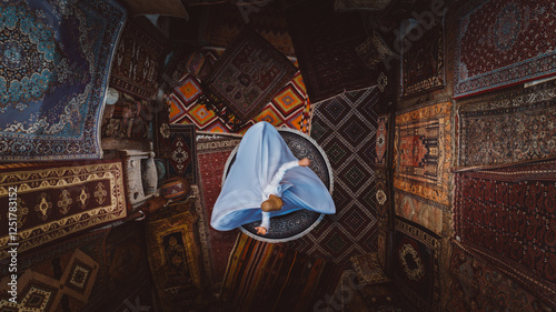 Sufi Whirling Dervish dance in traditional dress. Turkey