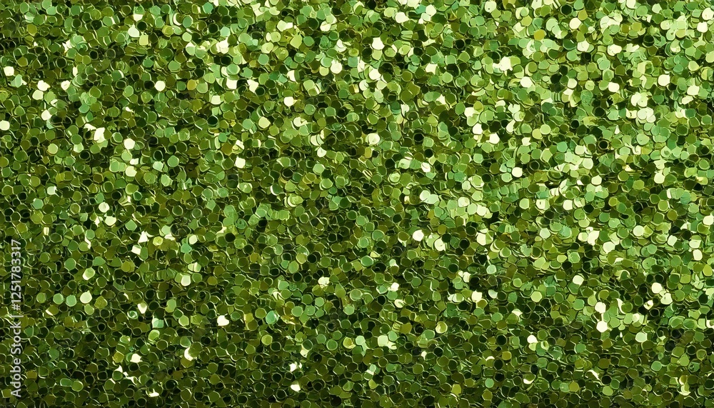 Shimmering green glitter covers a surface for arts and crafts projects Shimmering green glitter covers a surface for arts and crafts projects