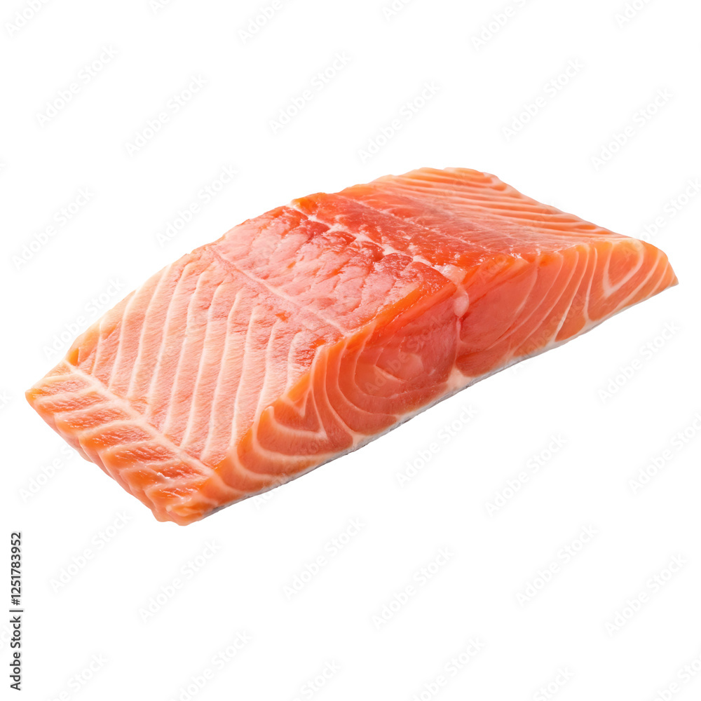 Flying piece of salmons isolated on transparent background Flying piece of salmons isolated on transparent background