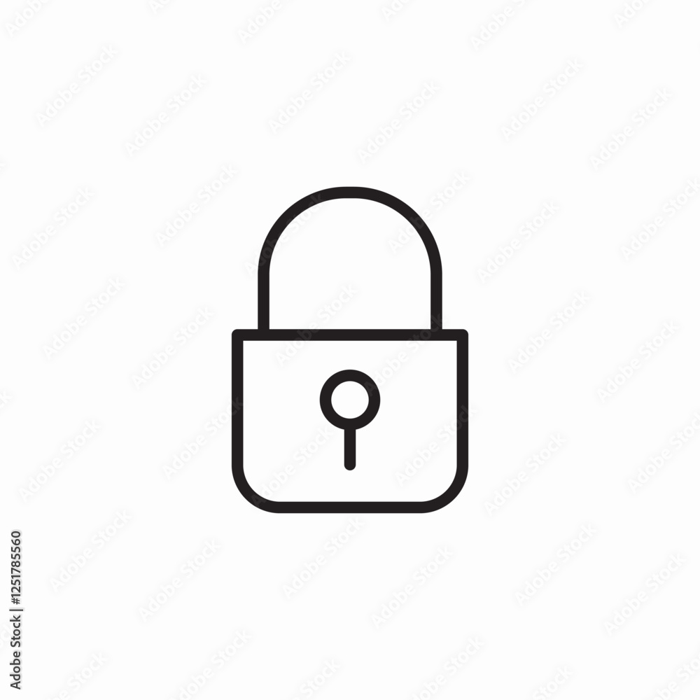 keylock closed icon sign vector keylock closed icon sign vector