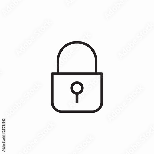 keylock closed icon sign vector