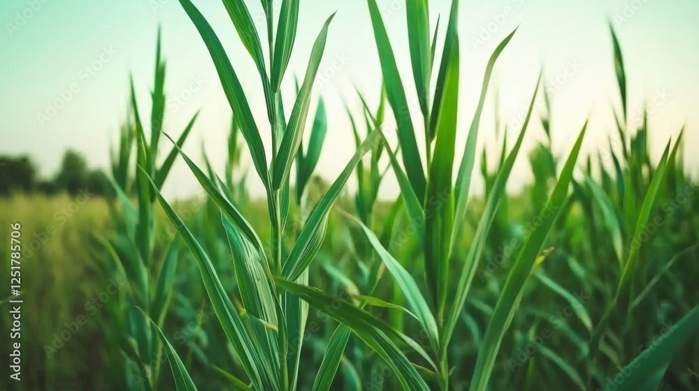Growing green plants in a sunny field nature photography vibrant environment close-up view agricultural concept for sustainable living Growing green plants in a sunny field nature photography vibrant environment close-up view agricultural concept for sustainable living