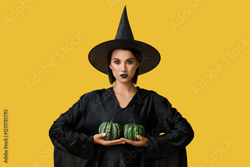 Beautiful young witch with ...