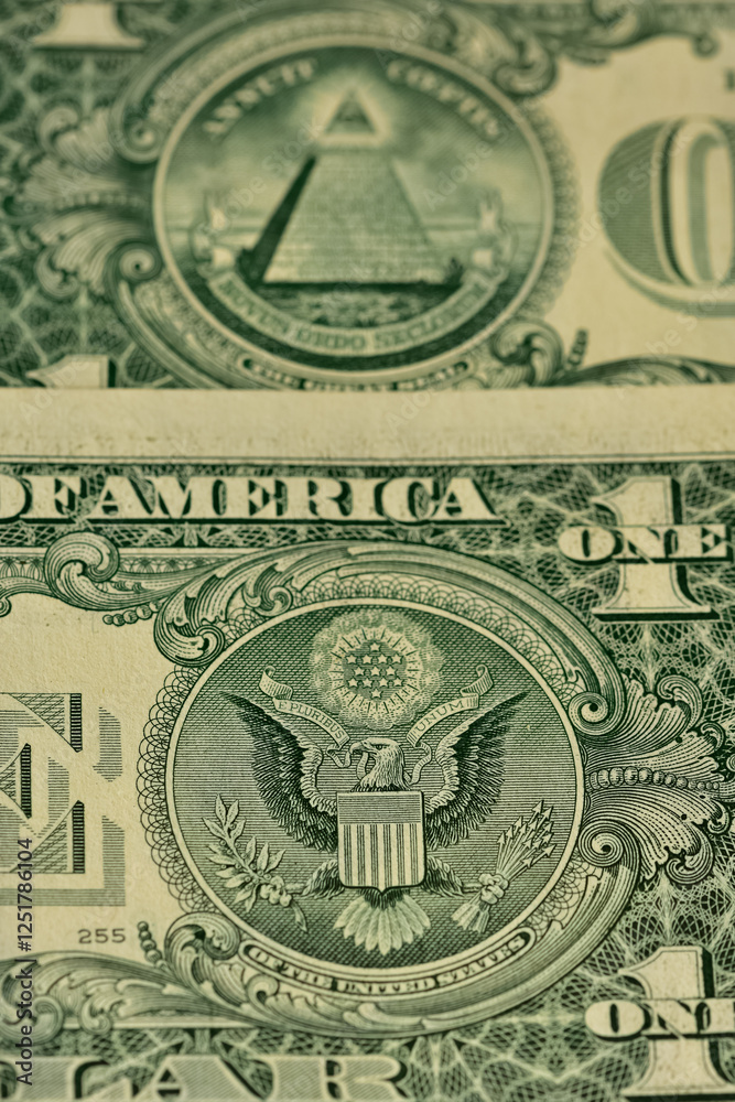 Fototapeta premium Images of banknotes of various countries. us dollar photos.
