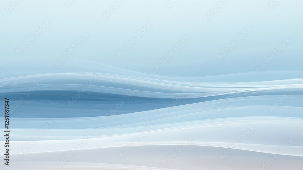 Fototapeta premium Soft Ripple Waves in Neutral Sand & Sky Blue Tones