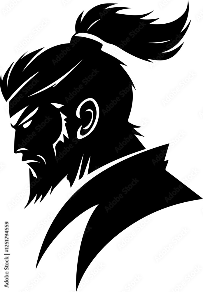 custom made wallpaper toronto digitalSilhouette of a Samurai Warrior