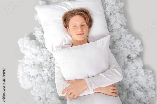 Handsome young happy man in...