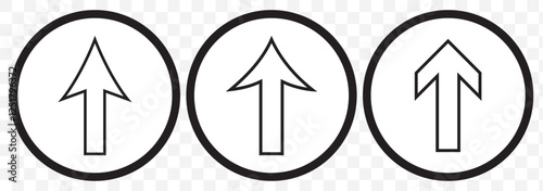 Long up arrow icon, up arrow icon in trendy flat style isolated on transparent background. Eps 10.