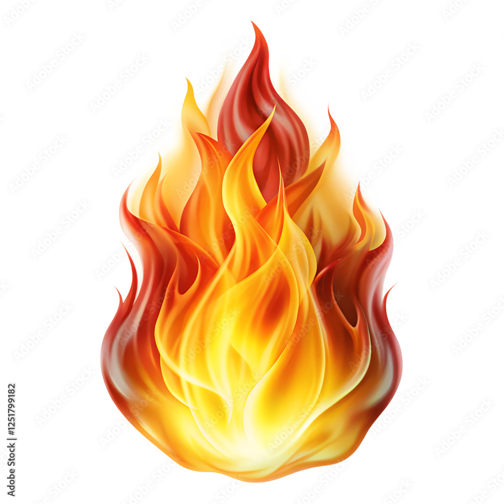 fire on a white background fire on a white background