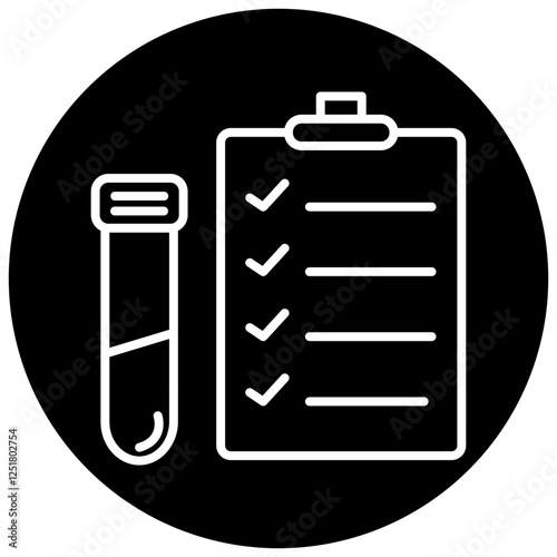  Lab Tests Line Black Circle Icon