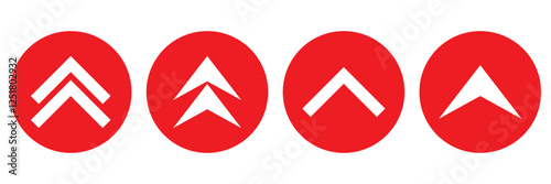 Swipe up icon set. Up arrow button symbol. Swipe Up icons for social media stories. Scroll pictogram. Arrow up buttons for advertising and marketing. Suitable for apps and websites ui designs. Vector