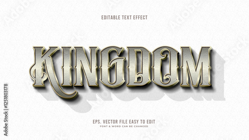 Kingdom 3d editable text effect adventure