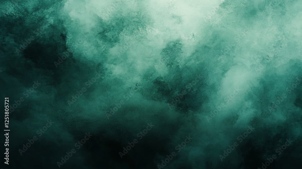 Obraz premium Abstract teal smoke clouds background; artistic effect