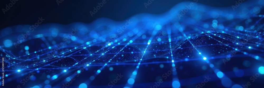 Abstract blue grid, glowing lines, digital tech background, virtual, circuit, matrix Abstract blue grid, glowing lines, digital tech background, virtual, circuit, matrix