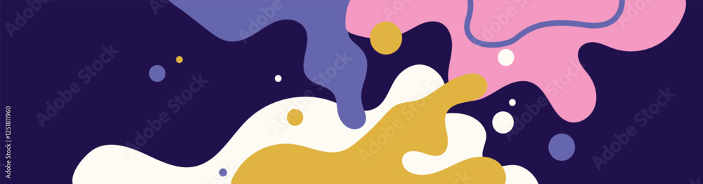 Modern backgrounds featuring abstract elements and dynamic shapes, blending vibrant compositions of colorful spots. A versatile vector illustration, perfect for design projects and creative concepts Modern backgrounds featuring abstract elements and dynamic shapes, blending vibrant compositions of colorful spots. A versatile vector illustration, perfect for design projects and creative concepts