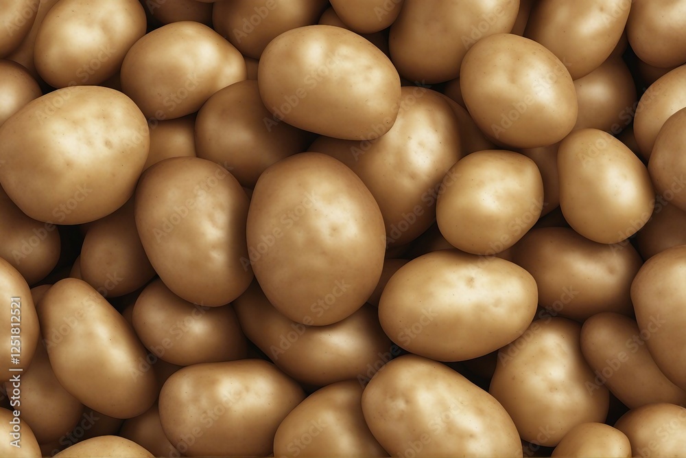 Detailed Illustration of a Sack Filled with Fresh Potatoes on a Clean White Background | Generative AI Detailed Illustration of a Sack Filled with Fresh Potatoes on a Clean White Background | Generative AI