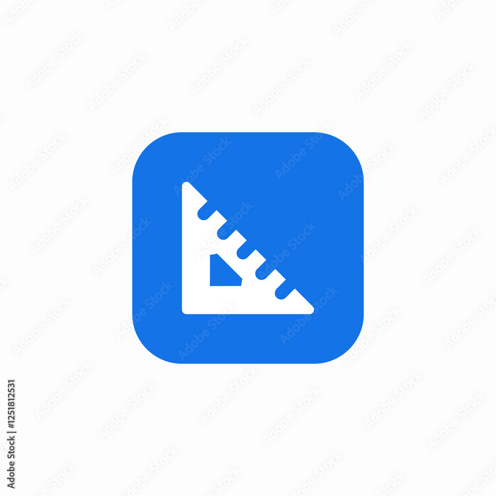geometric triangle ruler icon sign vector geometric triangle ruler icon sign vector