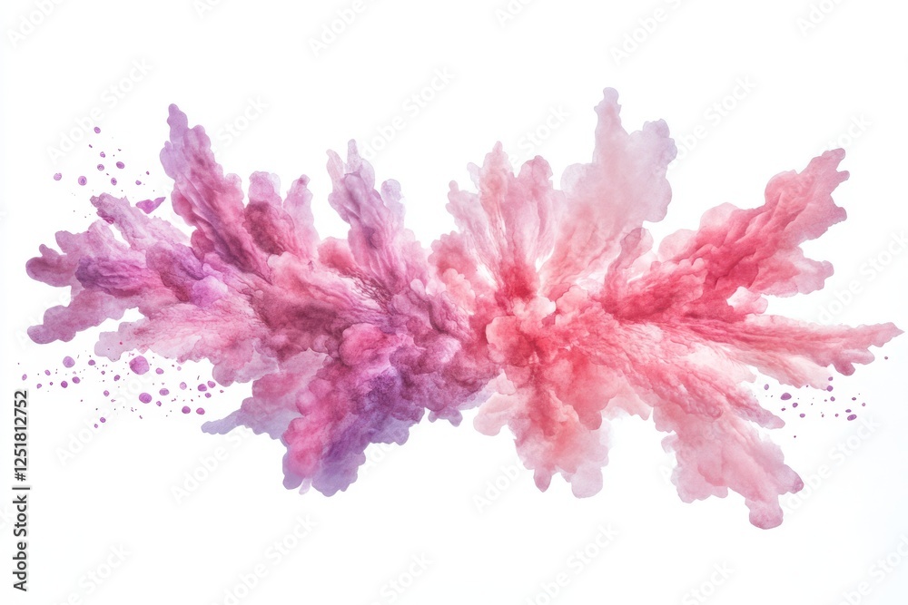 Naklejka premium vibrant explosion of pink and purple hues creates stunning watercolor effect, evoking sense of creativity and energy