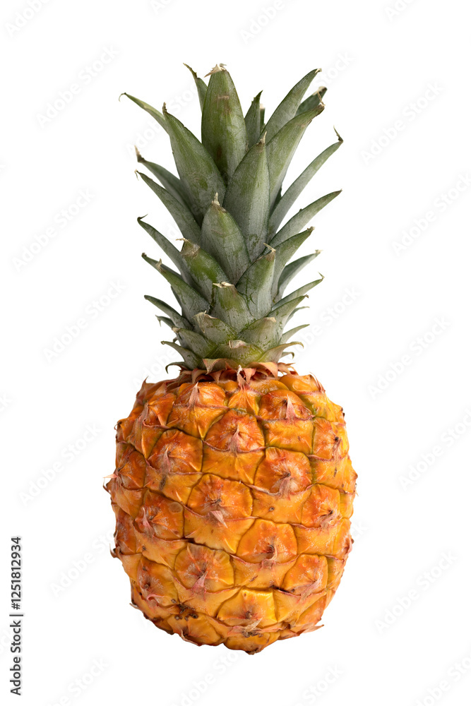 Isolated pineapple on a white background. Exotic fruits Isolated pineapple on a white background. Exotic fruits