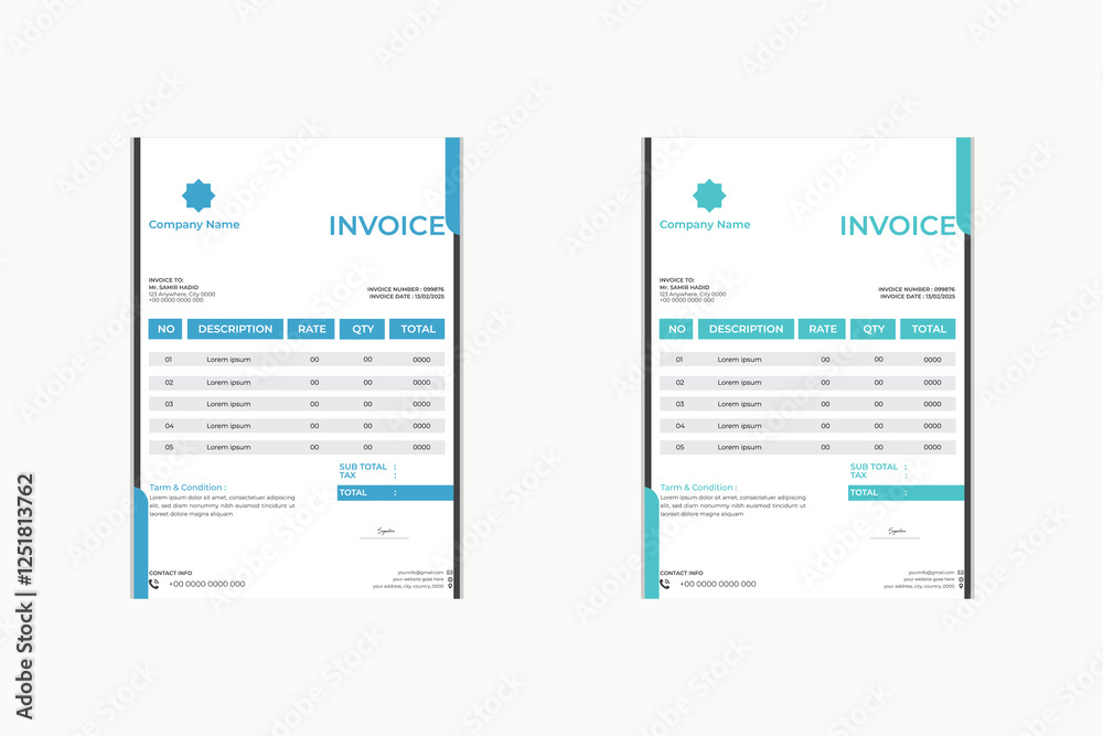 Invoice layout design Invoice layout design