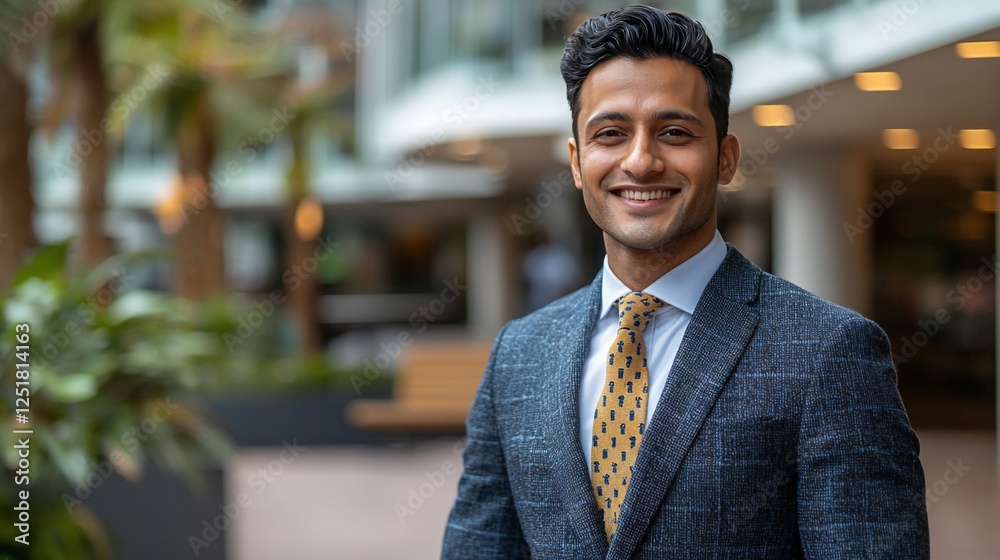 Smiling businessman, city office, portrait, success Smiling businessman, city office, portrait, success