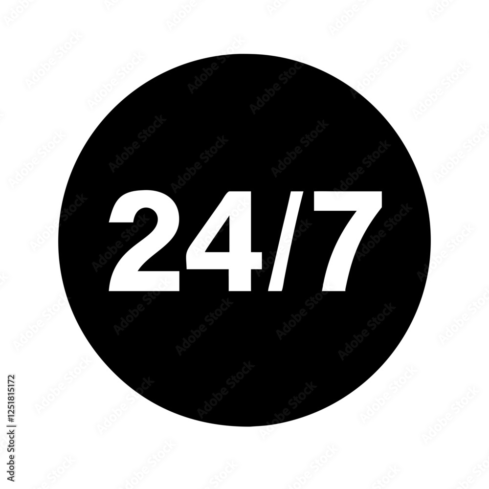 24-Hour Service Icon for Continuous Availability
24-Hour Service Icon for Continuous Availability