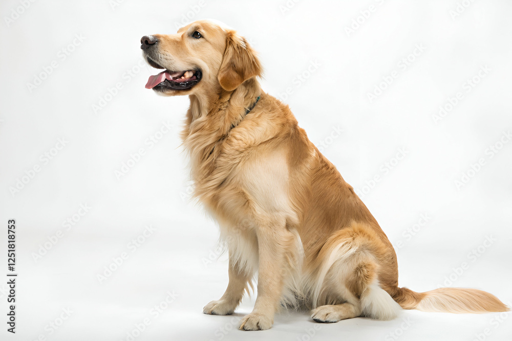 Studio Portrait Of A Golden Retriever