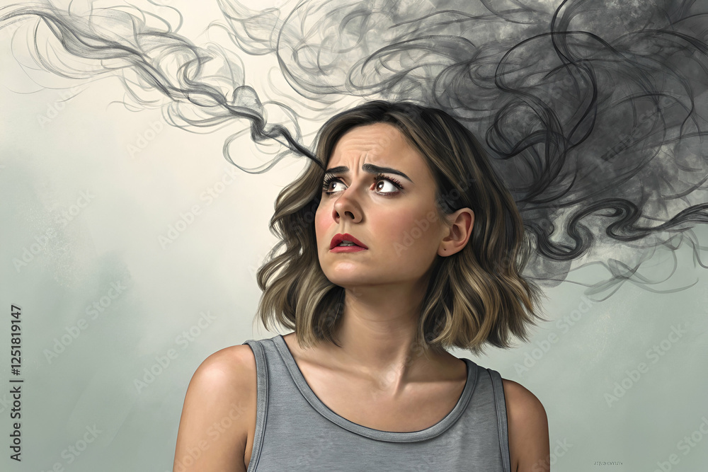 Concerned Person With Dark Thoughts And Emotional Distress Concerned Person With Dark Thoughts And Emotional Distress