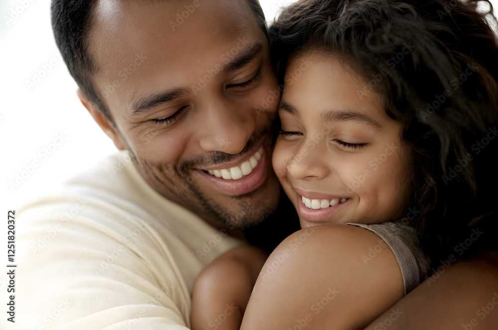 Loving father embracing his smiling daughter in a tender moment, symbolizing warmth, family connection, and joy, ideal for promoting themes of parenting, togetherness, and happiness Loving father embracing his smiling daughter in a tender moment, symbolizing warmth, family connection, and joy, ideal for promoting themes of parenting, togetherness, and happiness