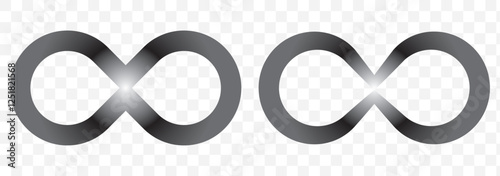 Infinity icon set. Infinity, eternity, infinite, endless, loop symbols. Unlimited infinity collection icons flat style - stock vector. Eps 10.