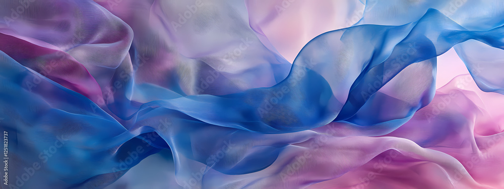 Fototapeta premium Colorful Silk Ribbons Floating in Space