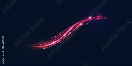 Bright light twirl. Vector light effect for design and interfaces.