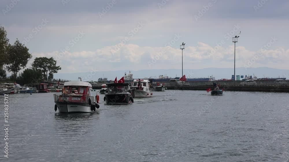 30 August 2024 Türkiye Victory Day is a national holiday celebration honoring the victory of the Republic. Turkish Flag Festival on Boats
30 August 2024 Türkiye Victory Day is a national holiday celebration honoring the victory of the Republic. Turkish Flag Festival on Boats