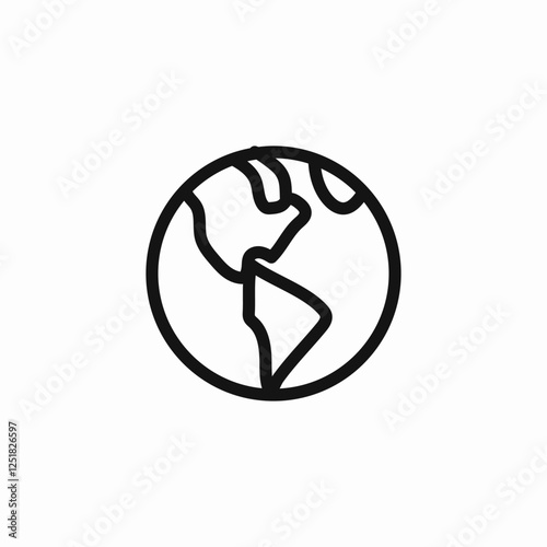 american continents icon sign vector