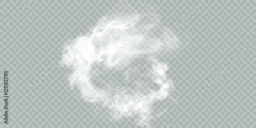 Adobe IlRealistic white vector smoke. fog or smog effect. smoke, steam isolated transparent special effect. 