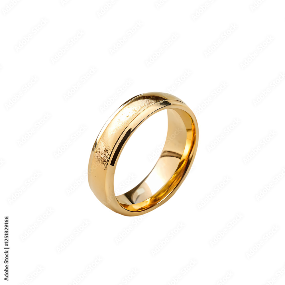 Men's Gold Wedding Band with Brushed Finish Men's Gold Wedding Band with Brushed Finish