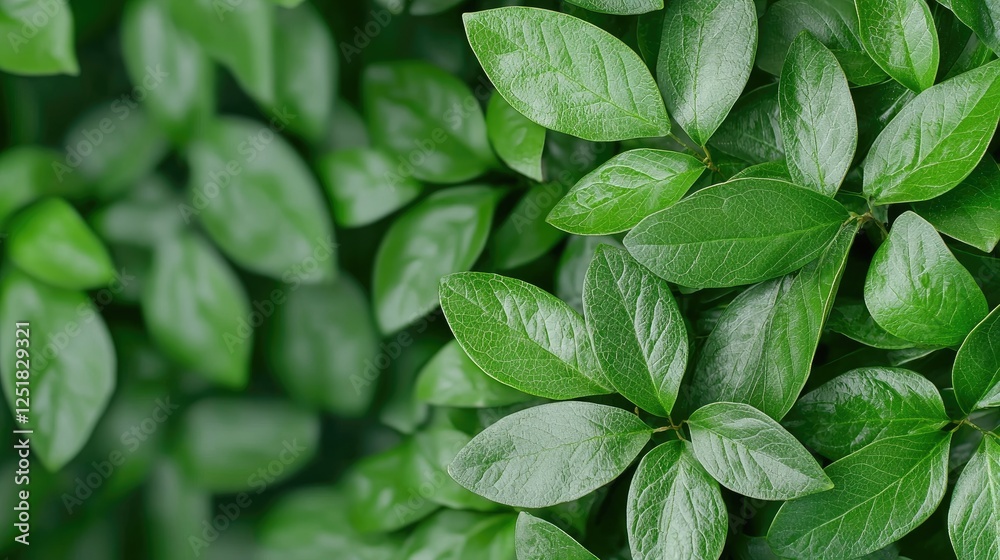 Lush green leaves, natural background, vibrant foliage, spring growth, nature backdrop, website banner Lush green leaves, natural background, vibrant foliage, spring growth, nature backdrop, website banner